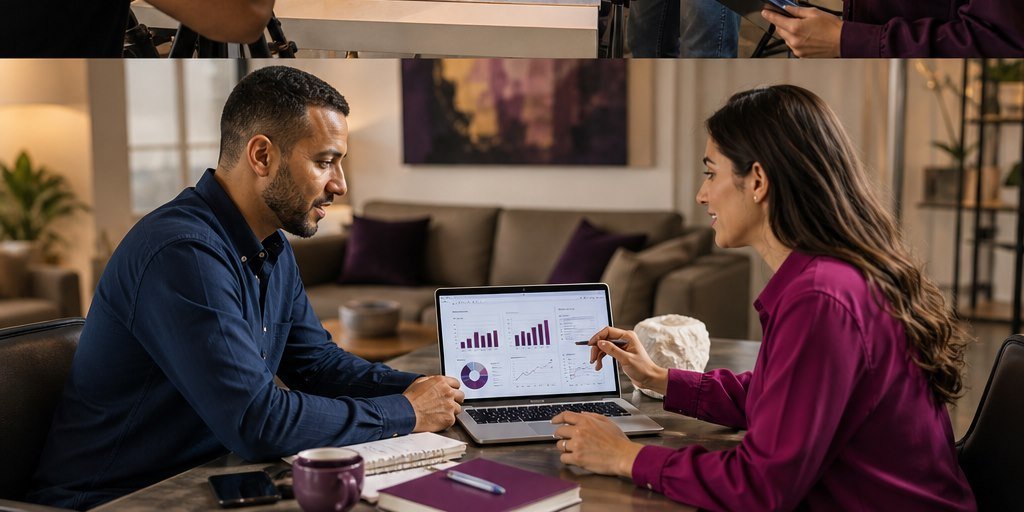 مشهد توضيحي لمرحلة قياس وقرار ضمن باقات التسويق الالكتروني