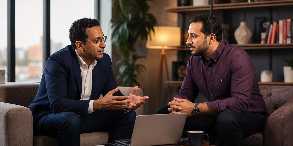 مشهد توضيحي لمرحلة تشخيص نقطة النمو ضمن استشاري تسويق الكتروني في مصر